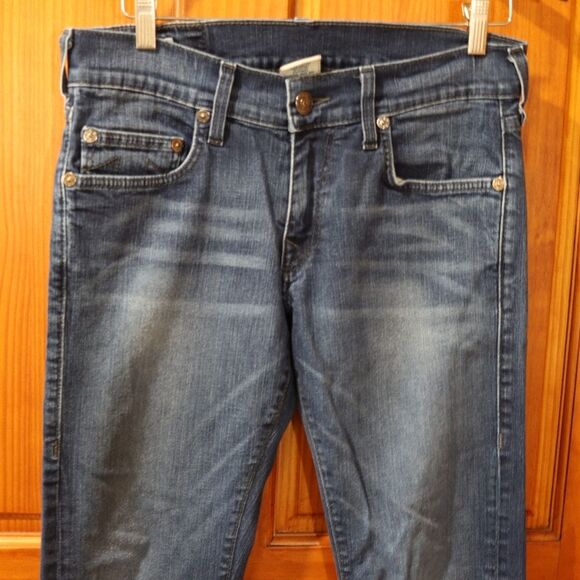 True Religion Denim Flare Jeans 31 | Medium Wash Whiskering Tall 32 Inseam - Picture 2 of 14